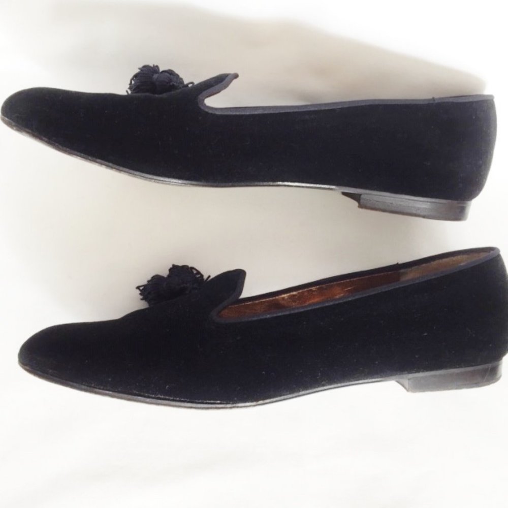 Vintage Calvin Klein Velvet Tuxedo Tassel Shoes - Picture 6 of 10